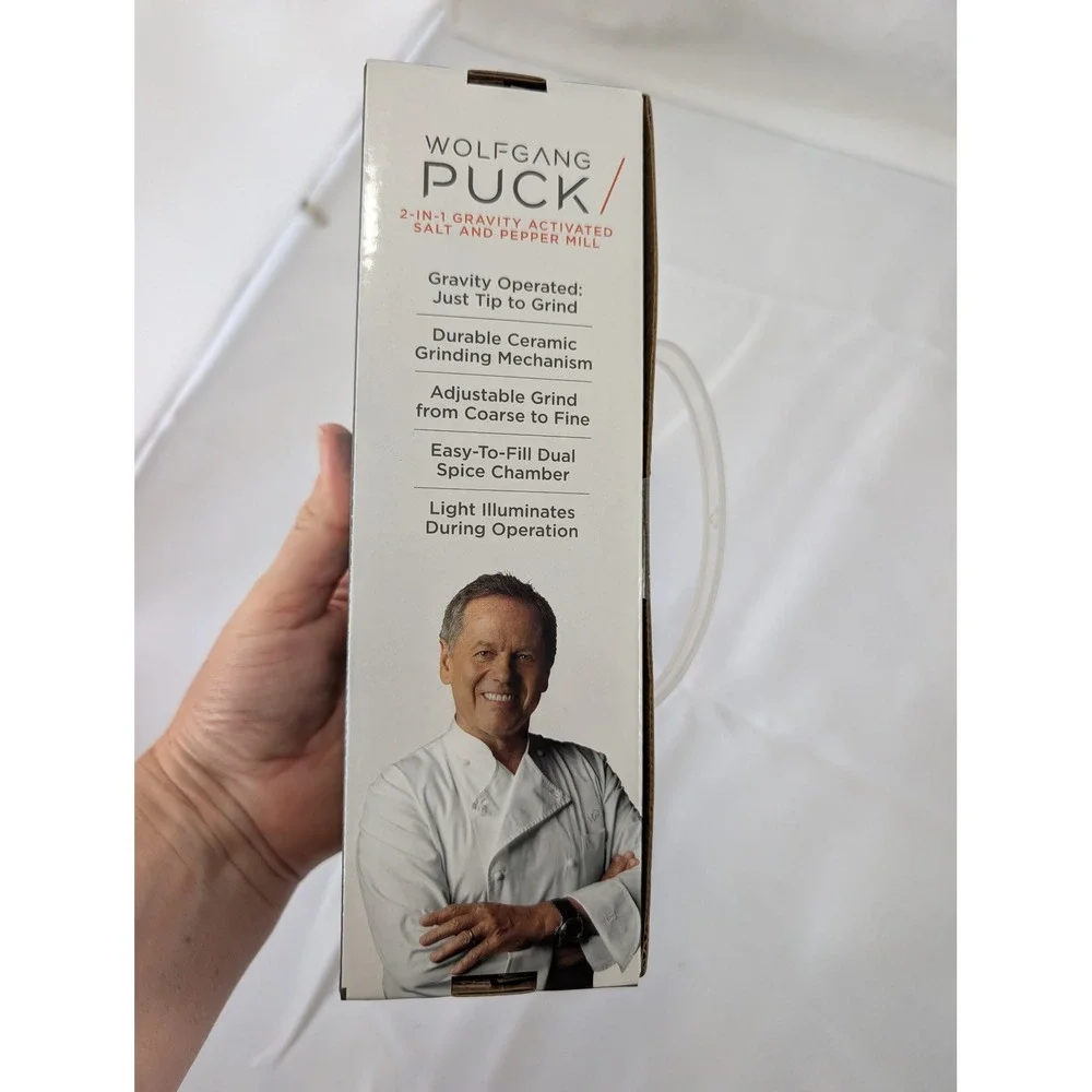 Wolfgang Puck 2-in-1‎ Gravity Activated Salt and Pepper Mill SWPITSM26 Stainless